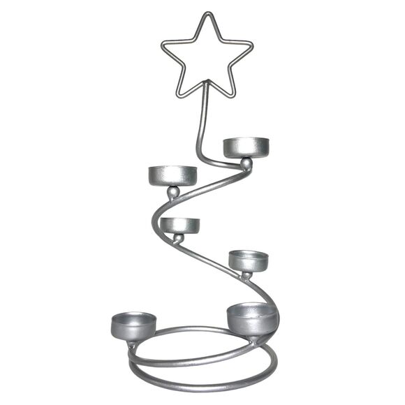 Christmas Tree Alternative 6 Tea Light Candle Holder by International Silver Co - Picture 1 of 7